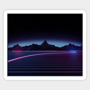 Outrun Mountains Magnet